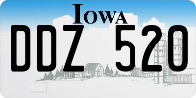 IA license plate DDZ520