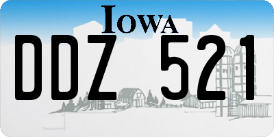 IA license plate DDZ521