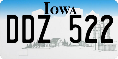 IA license plate DDZ522
