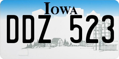 IA license plate DDZ523