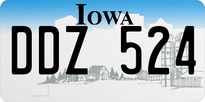 IA license plate DDZ524