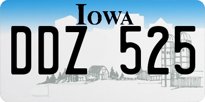 IA license plate DDZ525
