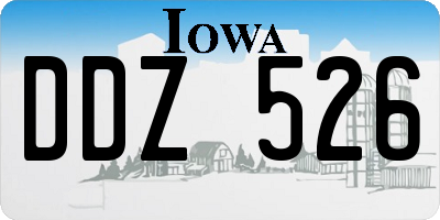 IA license plate DDZ526
