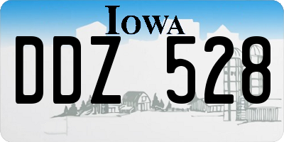 IA license plate DDZ528