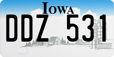 IA license plate DDZ531