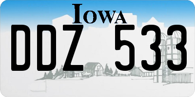 IA license plate DDZ533