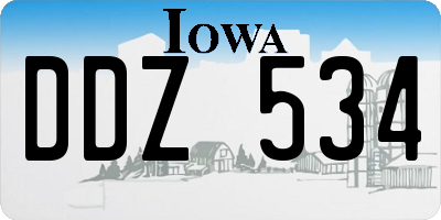 IA license plate DDZ534