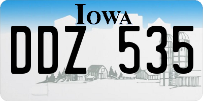 IA license plate DDZ535