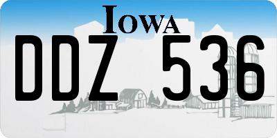 IA license plate DDZ536