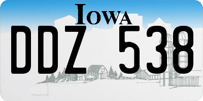 IA license plate DDZ538