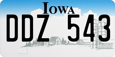 IA license plate DDZ543