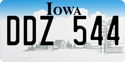IA license plate DDZ544