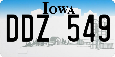 IA license plate DDZ549