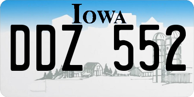 IA license plate DDZ552