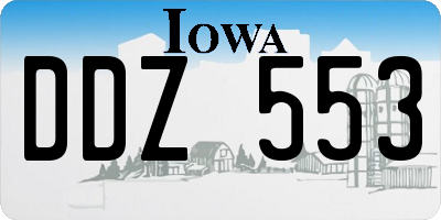 IA license plate DDZ553