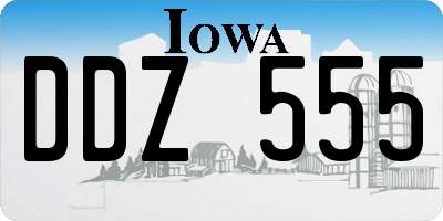 IA license plate DDZ555