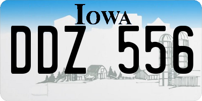 IA license plate DDZ556