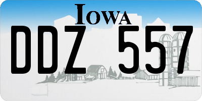 IA license plate DDZ557