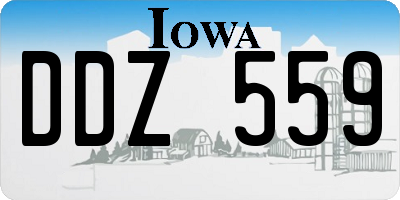 IA license plate DDZ559