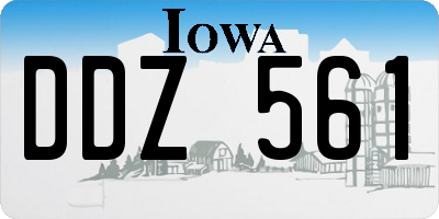 IA license plate DDZ561