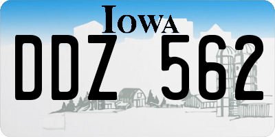 IA license plate DDZ562