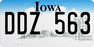 IA license plate DDZ563