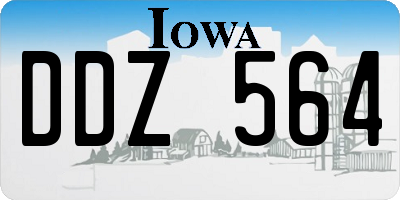 IA license plate DDZ564