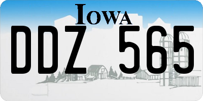 IA license plate DDZ565