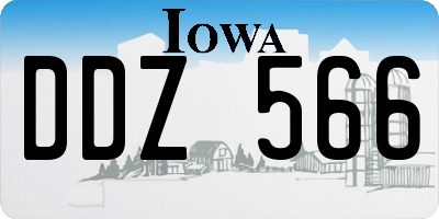 IA license plate DDZ566