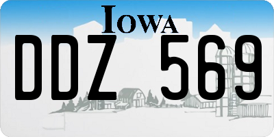 IA license plate DDZ569