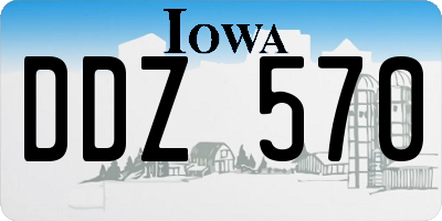 IA license plate DDZ570