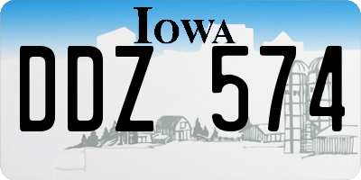 IA license plate DDZ574