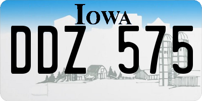 IA license plate DDZ575