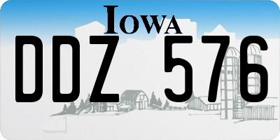 IA license plate DDZ576