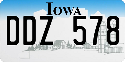 IA license plate DDZ578