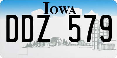 IA license plate DDZ579