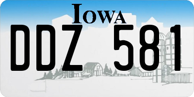 IA license plate DDZ581