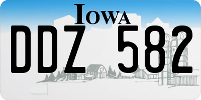 IA license plate DDZ582
