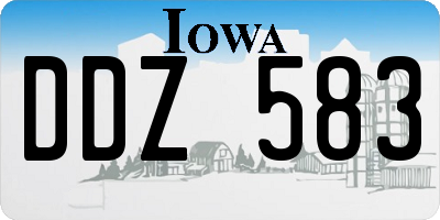 IA license plate DDZ583