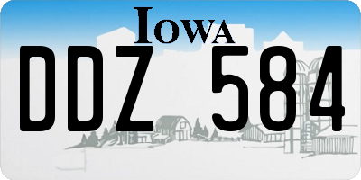IA license plate DDZ584