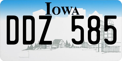 IA license plate DDZ585