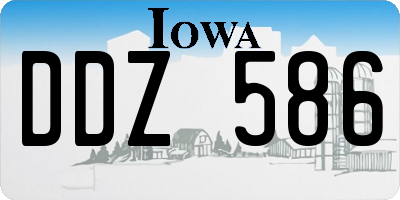 IA license plate DDZ586