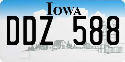 IA license plate DDZ588