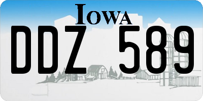 IA license plate DDZ589