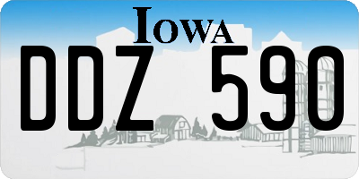 IA license plate DDZ590