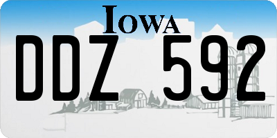 IA license plate DDZ592