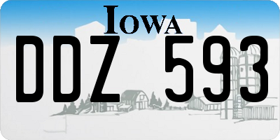 IA license plate DDZ593