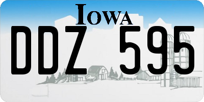 IA license plate DDZ595