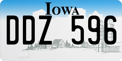 IA license plate DDZ596