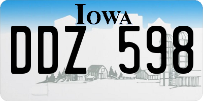 IA license plate DDZ598